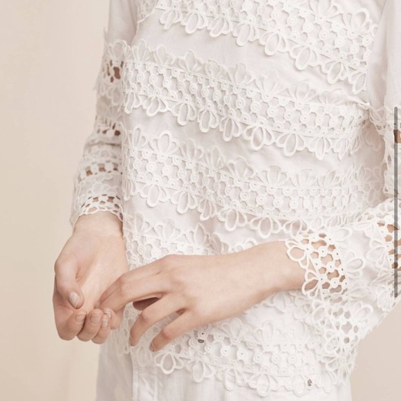 Anthropologie Harlyn Lita Eyelet Lace Blouse - Picture 3 of 10